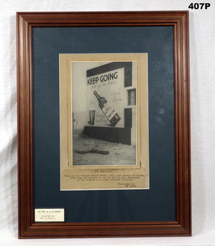 Photo of a beer sign Western desert WW2