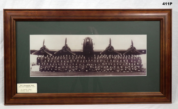Group RAAF photo of men and a Bomber