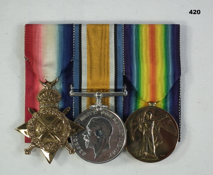 British court mounted medal set WW1
