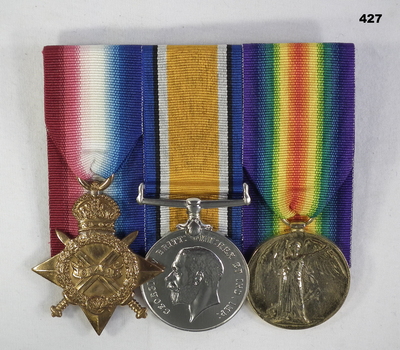 Court mounted medal set AIF WW1
