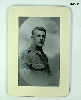 Black and white portrait of a Sergeant WW1