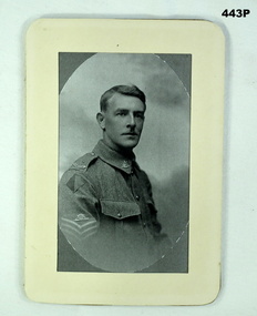 Black and white portrait of a Sergeant WW1