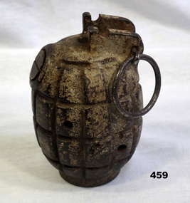 Remains of a grenade after being disabled
