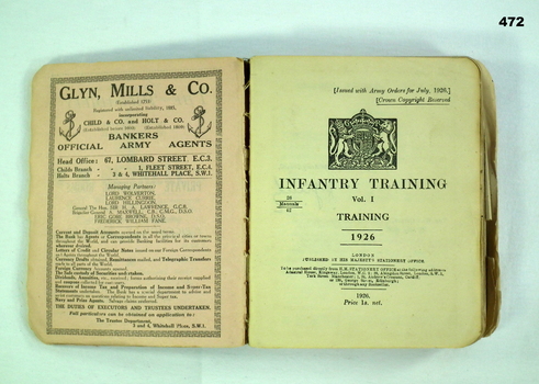 Infantry training manual dated 1926