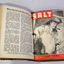 Salt magazine open in leather bound cover