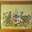 Framed embroidered Coat of Arms