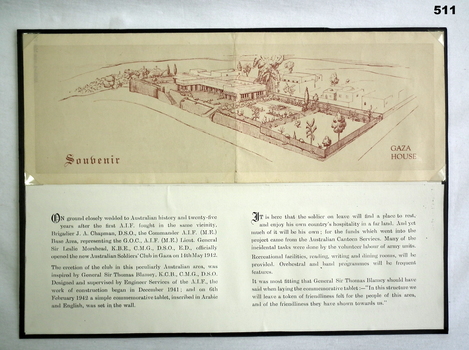 Souvenir pamphlet of Gaza in the Middle East