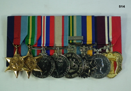Court mounted medal set RAAF WW2