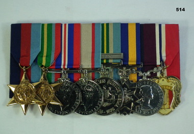 Court mounted medal set RAAF WW2