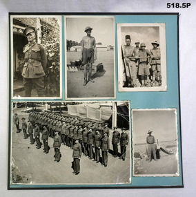 B & W photos mounted on cardboard WW2