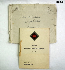 Xmas card 2nd Australian general Hospital 1941