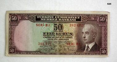 Turkish currency 50 Elli Kurus