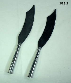 Trench art cheese and butter knives