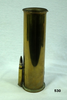 Trench art vase made from shell casing