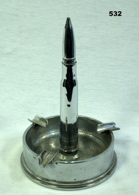 Chromed ashtray made from Ordnance
