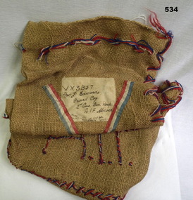 Xmas stocking made from hessian WW2