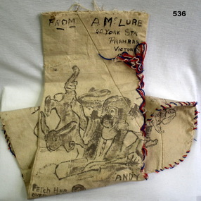 Xmas stocking made from canvas WW2