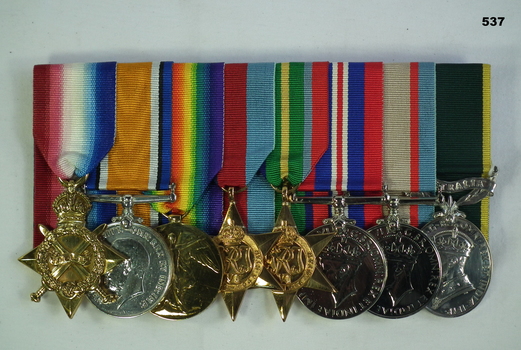 Medal set British WW1 AIF WW2
