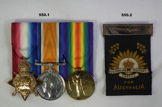 Medal set, remembrance ribbon AIF WW1