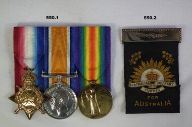 Medal set, remembrance ribbon AIF WW1