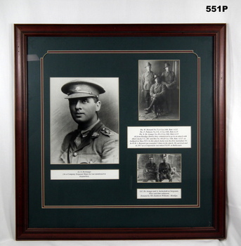 Framed photograph collection of WW1 soldiers.