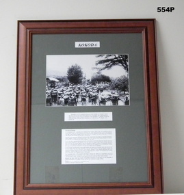 Framed photo from Kokoda WW2.