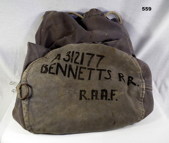 Blue coloured RAAF kit bag WW2