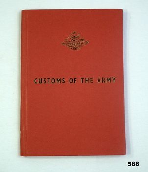Red covered book, Customs of the Army
