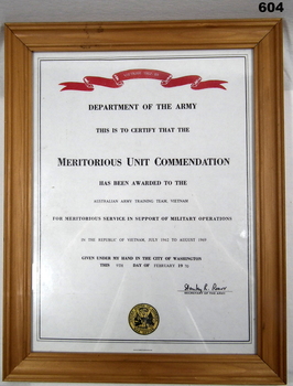 Unit citation to the AATTV