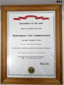 Unit citation to the AATTV