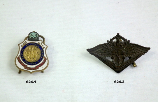 Returned from active service & RSL membership badges