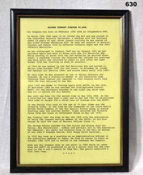 Brief military career of Ray Simpson VC DCM