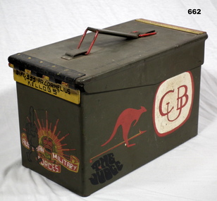 Olive Green Metal Ammunition Box
