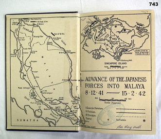 book referencing the advance of Japanese forces into Malaya