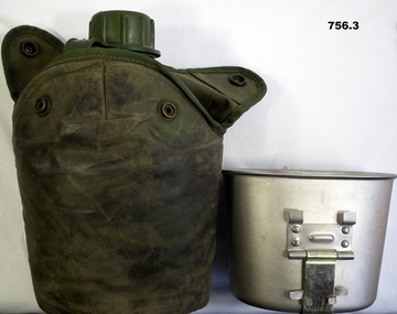 Water bottle with carrier & steel mug