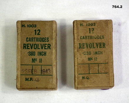 Two boxes of .380 caliber ammunition