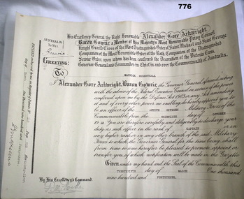 Scroll relating to the appointment of an Officer