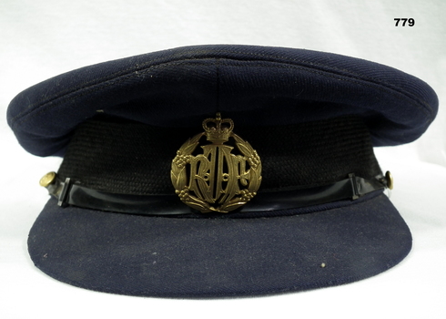 Blue peak cap RAAF with badge