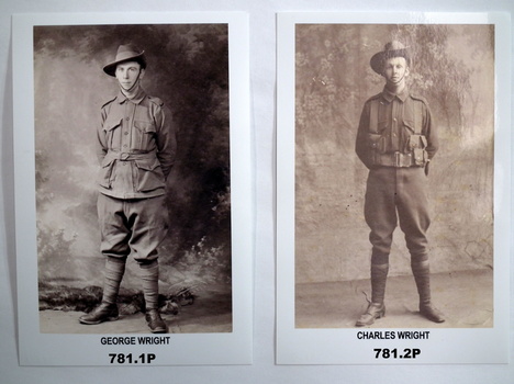 Sepia tone photographs of two brothers