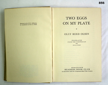 Book by Oluf Reed Olsen.