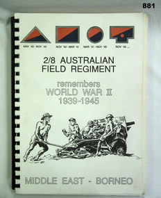 Book about 2/8 Australian Field Regiment