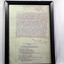 Letter typed in purple in two frames WW1