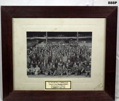 B & W photo of a group of Soldiers