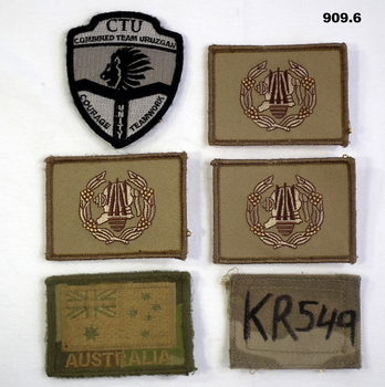 Series of five arm patches Afghanistan