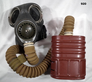 Gas mask complete with all parts