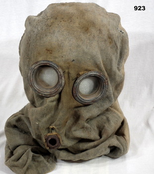 WW1 full head, shoulders gas mask 