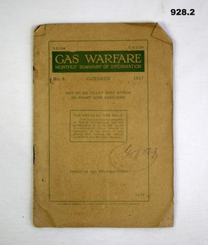 WW1 gas warfare monthly summary