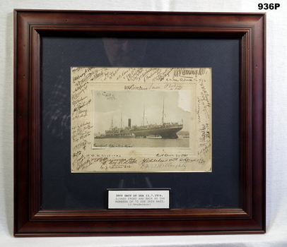 Photo of the “Runic” signed by soldiers