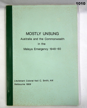 Book by Colonel Neil C Smith AM