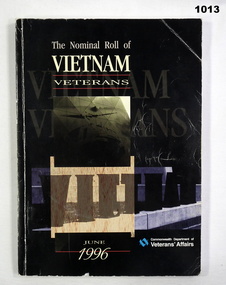 Book detailing the nominal roll of Vietnam Veterans